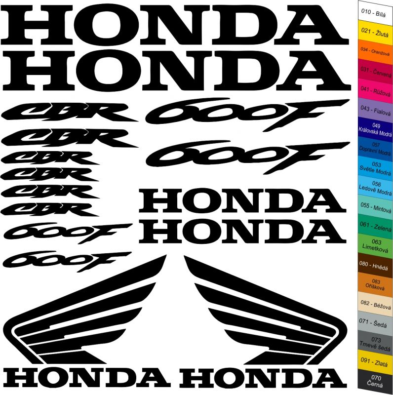 Moto polep Sticker "Honda CBR 600F" Stickers Vinyl Home Deco