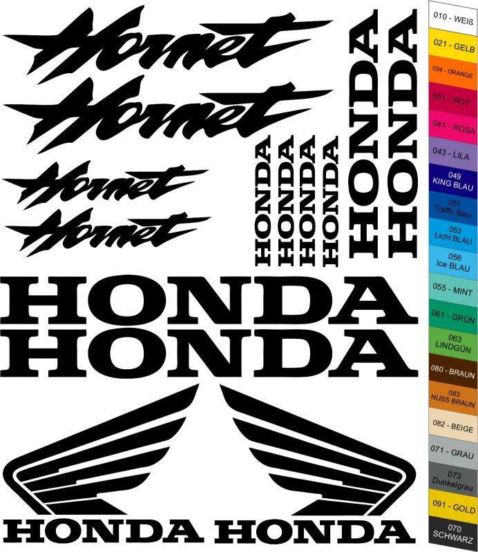 Moto polep Sticker "Honda Hornet" Stickers Vinyl Home Deco