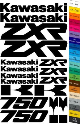 Moto polep Sticker "Kawasaki ZXR 750" Stickers Vinyl 