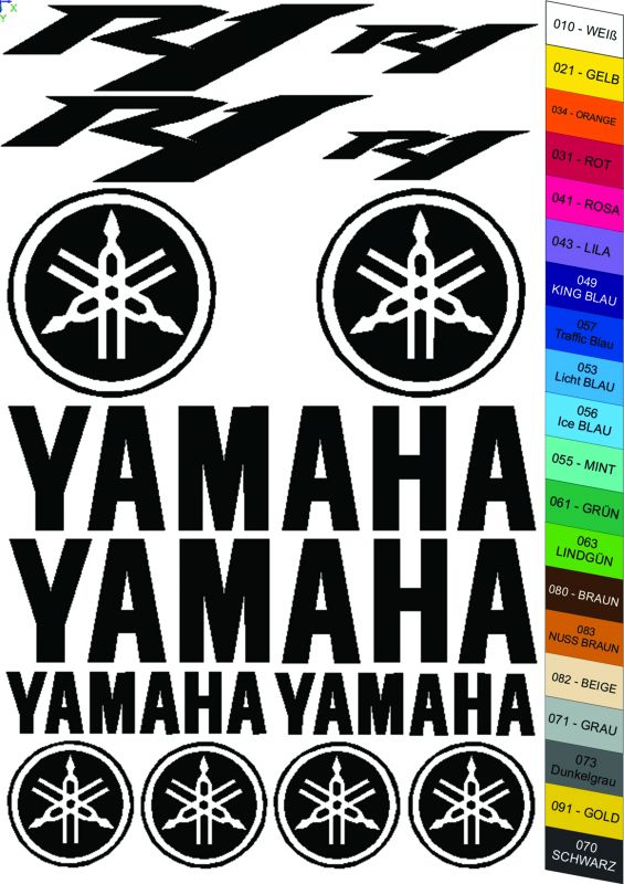 Moto polep Sticker "Yamaha R1" Stickers Vinyl Home Deco