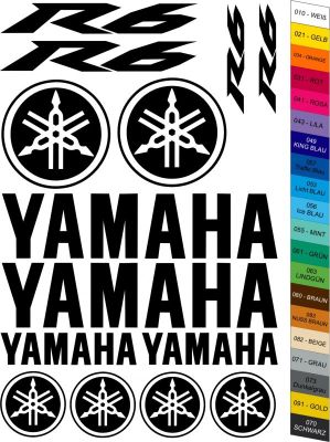 Moto polep Sticker "Yamaha R6"  Stickers Vinyl 