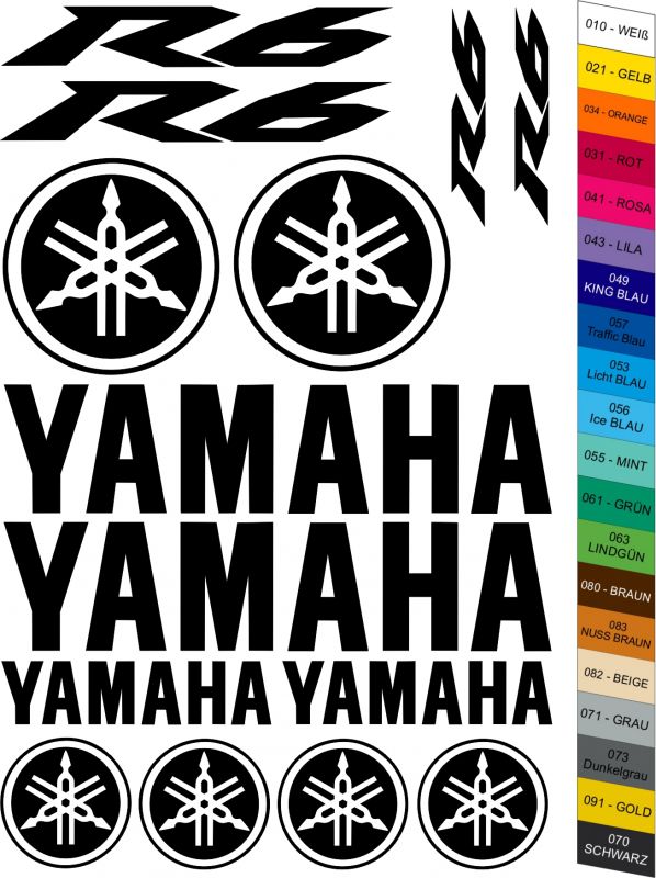 Moto polep Sticker "Yamaha R6" Stickers Vinyl Home Deco