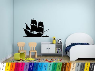 Nálepka na zeď - Pirátská Loď Home Deco