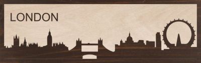 3D dřevěný obraz siluety Londýna Home Deco