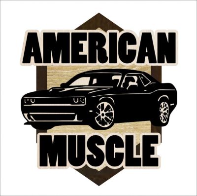 American Muscle - Dodge Challenger SRT 2015' | 37 x 35cm, 50 x 47cm