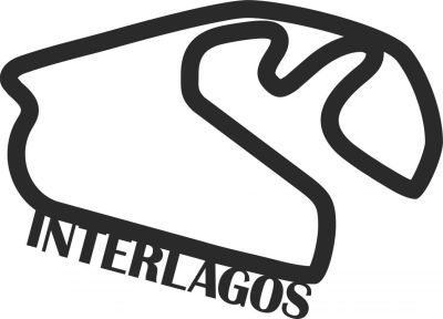 Interlagos - Brazilie Závodní okruh Formule 1 Interlagos v Brazílii - Dřevěné mapy závodních okruhů Formule 1