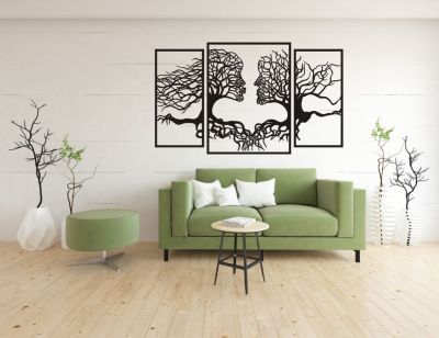 Dřevěná dekorace na zeď - Strom života - Dvojice | 70 x 40cm, 85 x 50cm, 110 x 65cm