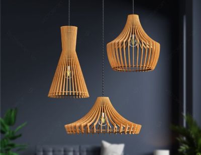 Designové lampy z březové překližky