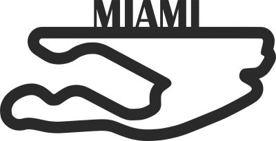 Miami - USA Závodní okruh Formule 1 v Miami USA - Dřevěné mapy závodních okruhů Formule 1