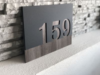 Moderní číslo popisné na dům, plot, vchod ve 3D provedení Home Deco