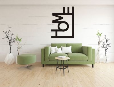 Moderní dřevěná dekorace na zeď - "Home"