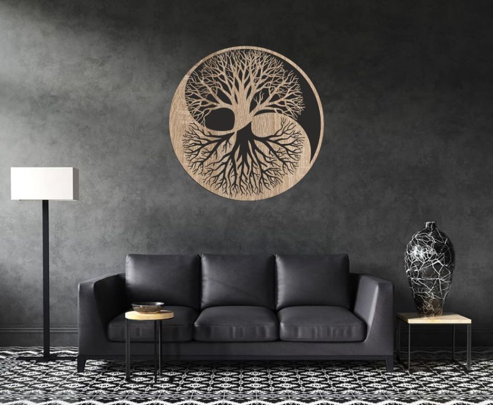 Dřevěná dekorace na zeď - Strom života 3D Home Deco