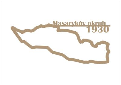 Dřevěná mapa závodního Masarykova okruhu z roku 1930 Home Deco