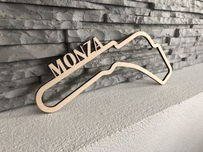 Dřevěná mapa závodního okruhů Formule 1 Monza v Itálii Home Deco