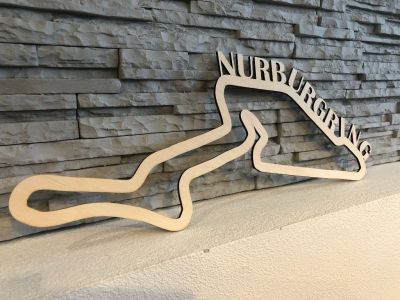 Dřevěná mapa závodního okruhů Formule 1 Nürburgring | 30cm, 40cm, 50cm, 60cm, 70cm