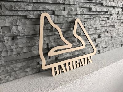 Dřevěná mapa závodního okruhů Formule 1 v Bahrainu | 30cm, 40cm, 50cm, 60cm, 70cm