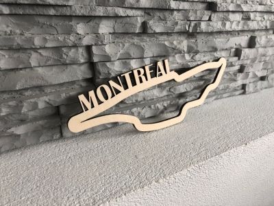 Dřevěná mapa závodního okruhů Formule 1 v Montrealu | 30cm, 40cm, 50cm, 60cm, 70cm