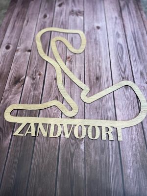 Dřevěná mapa závodního okruhů Formule 1 Zandvoort Home Deco