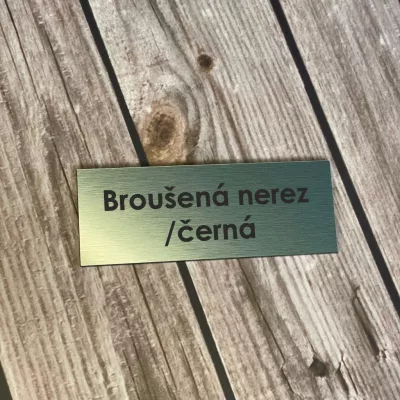 Broušená nerez / černá