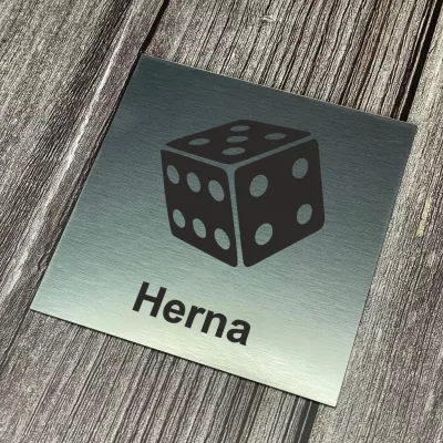 Cedulka - Piktogram - Herna | 10 x 10cm, 15 x 15cm