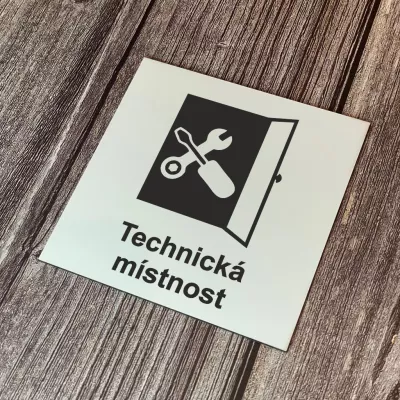 Cedulka - Piktogram - Technická místnost Home Deco