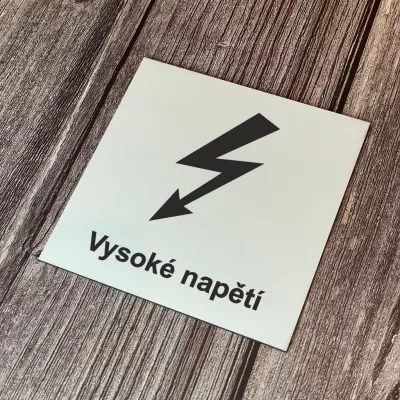 Cedulka - Piktogram - Vysoké napětí Home Deco