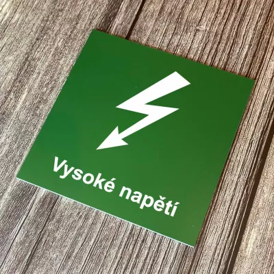 Cedulka - Piktogram - Vysoké napětí Home Deco