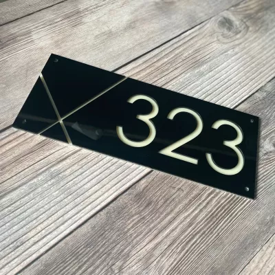 Číslo popisné Light - Kombinace s průsvitným plexisklem Home Deco