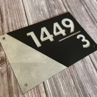 Číslo popisné Marble - Kombinace dekoru mramoru a plexiskla Home Deco