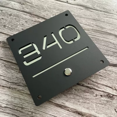 Číslo popisné - Square se zvonkovým tlačítkem | Tlačítko bez LED, Tlačítko s LED