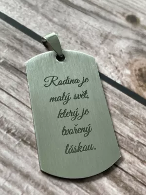 Gravírované Dog Tag přívěsky