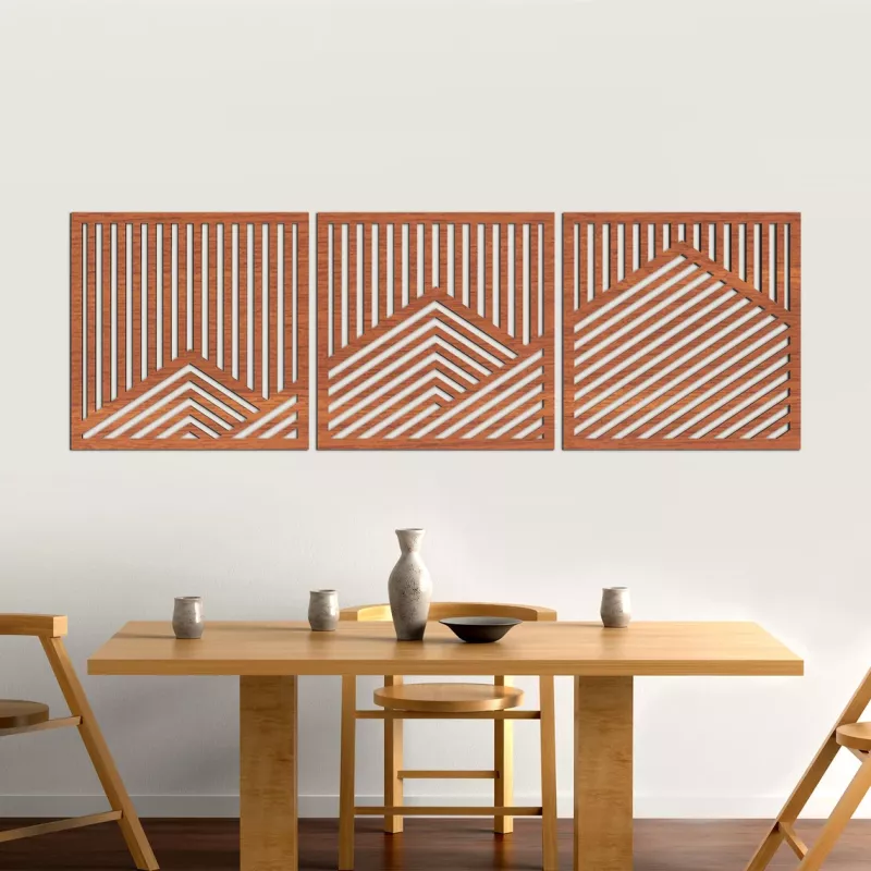 Moderní 3 dílný Obraz na zeď - Pohoří Home Deco
