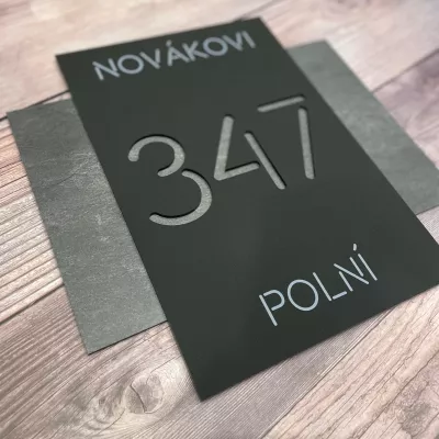 Moderní číslo popisné Cross na dům, plot nebo vchod Home Deco