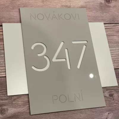 Moderní číslo popisné Cross na dům, plot nebo vchod Home Deco