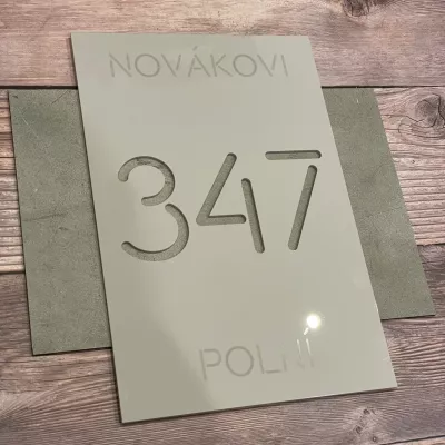 Moderní číslo popisné Cross na dům, plot nebo vchod Home Deco