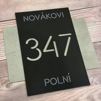 Moderní číslo popisné Cross na dům, plot nebo vchod Home Deco