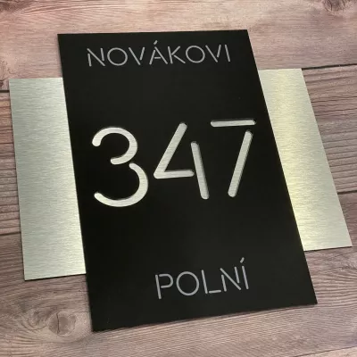 Moderní číslo popisné Cross na dům, plot nebo vchod Home Deco
