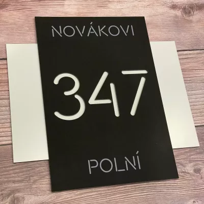 Moderní číslo popisné Cross na dům, plot nebo vchod Home Deco