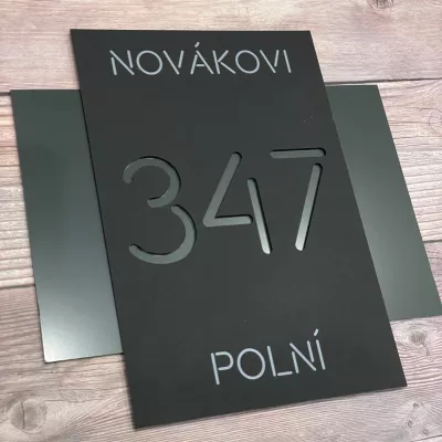 Moderní číslo popisné Cross na dům, plot nebo vchod Home Deco