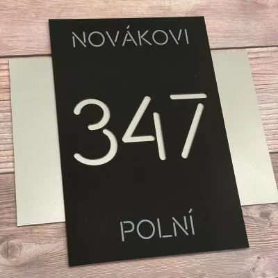 Moderní číslo popisné Cross na dům, plot nebo vchod Home Deco