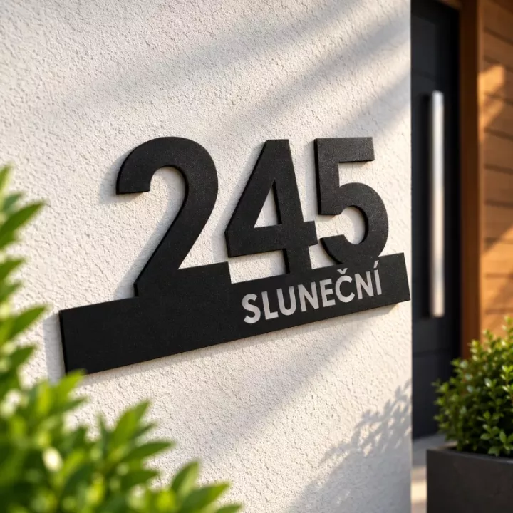 Moderní číslo popisné na dům, plot nebo vchod Home Deco