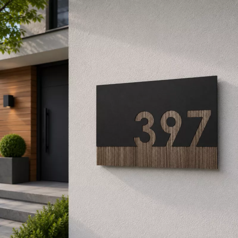 Moderní číslo popisné na dům, plot, vchod ve 3D provedení Home Deco
