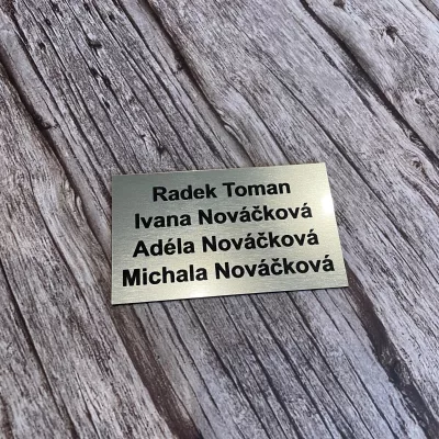 Jmenovka na dveře nebo schránku -test Home Deco
