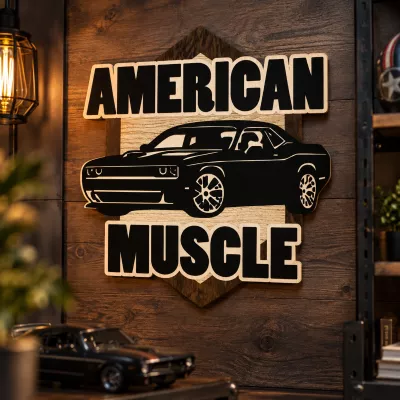 American Muscle - Dodge Challenger SRT 2015' | 37 x 35cm, 50 x 47cm