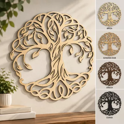 Dřevěná dekorace na zeď - Strom života 02 Home Deco Dřevěná dekorace na zeď - Strom života 02 Home Deco