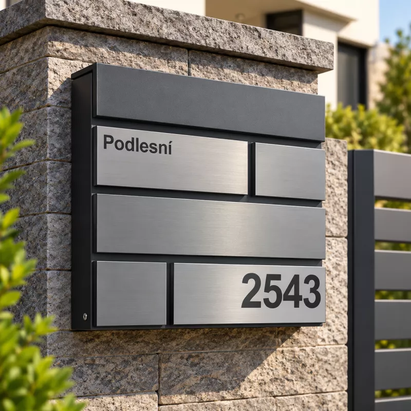 Poštovní schránka s vlastním jménem a číslem Typ5 – antracitová